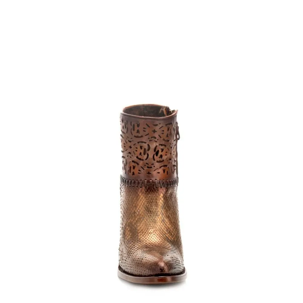 3F13PH - Cuadra cooper western cowgirl  python ankle boots for women