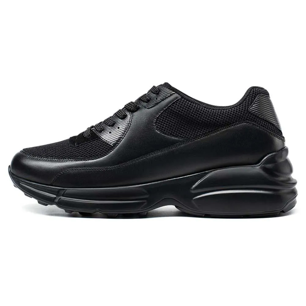 8CM / 3.15 Inches CMR CHAMARIPA Elevator Sneakers: Stylish Black Shoes for Height Increase