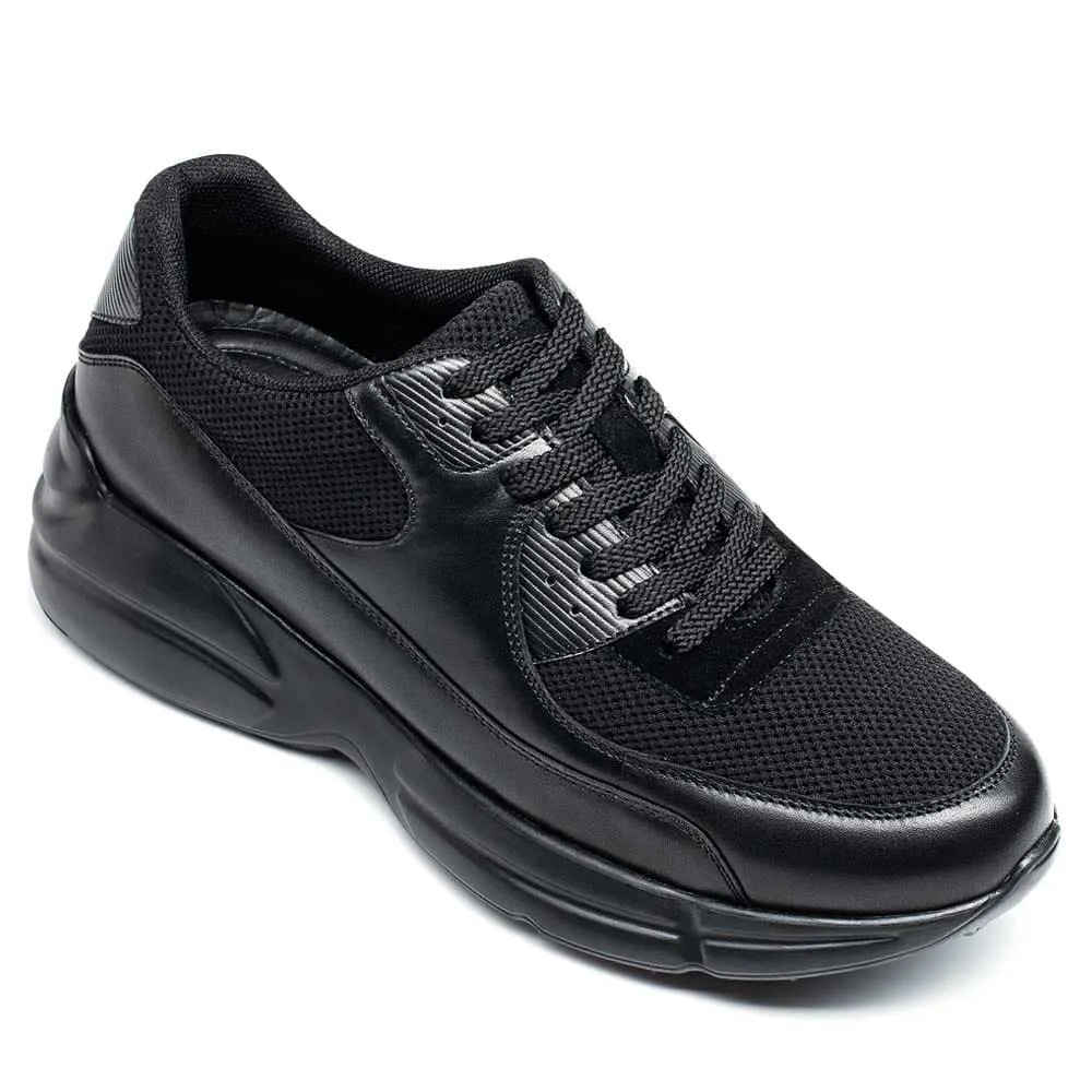 8CM / 3.15 Inches CMR CHAMARIPA Elevator Sneakers: Stylish Black Shoes for Height Increase