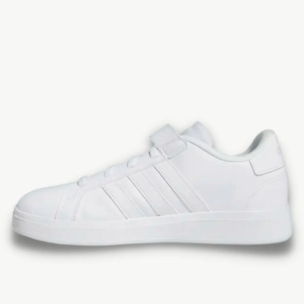 adidas Grand Court Elastic Lace and Top Strap Kids Sneakers