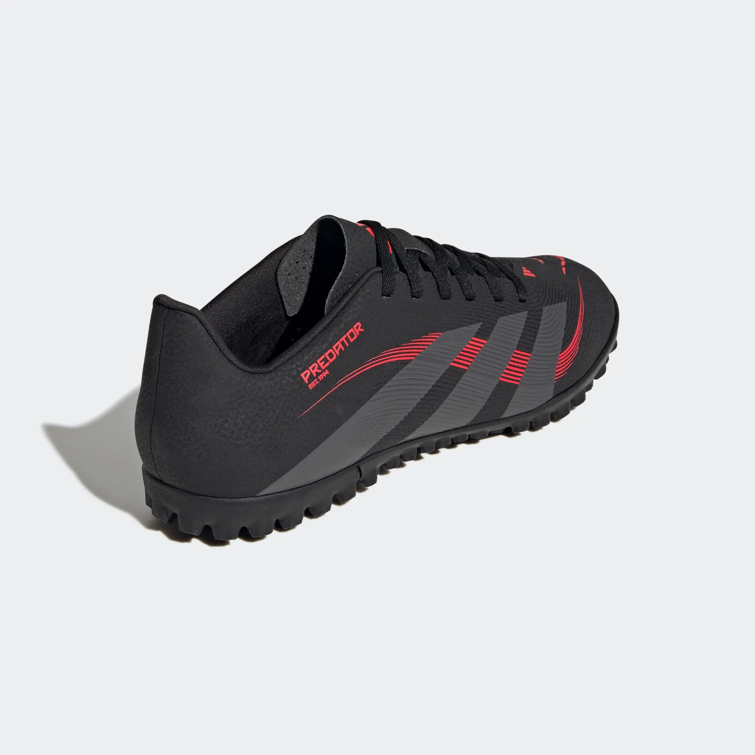 adidas PREDATOR CLUB Artificial Turf Soccer Shoes | Core Black-Grey Four-Lucid Red | Men's