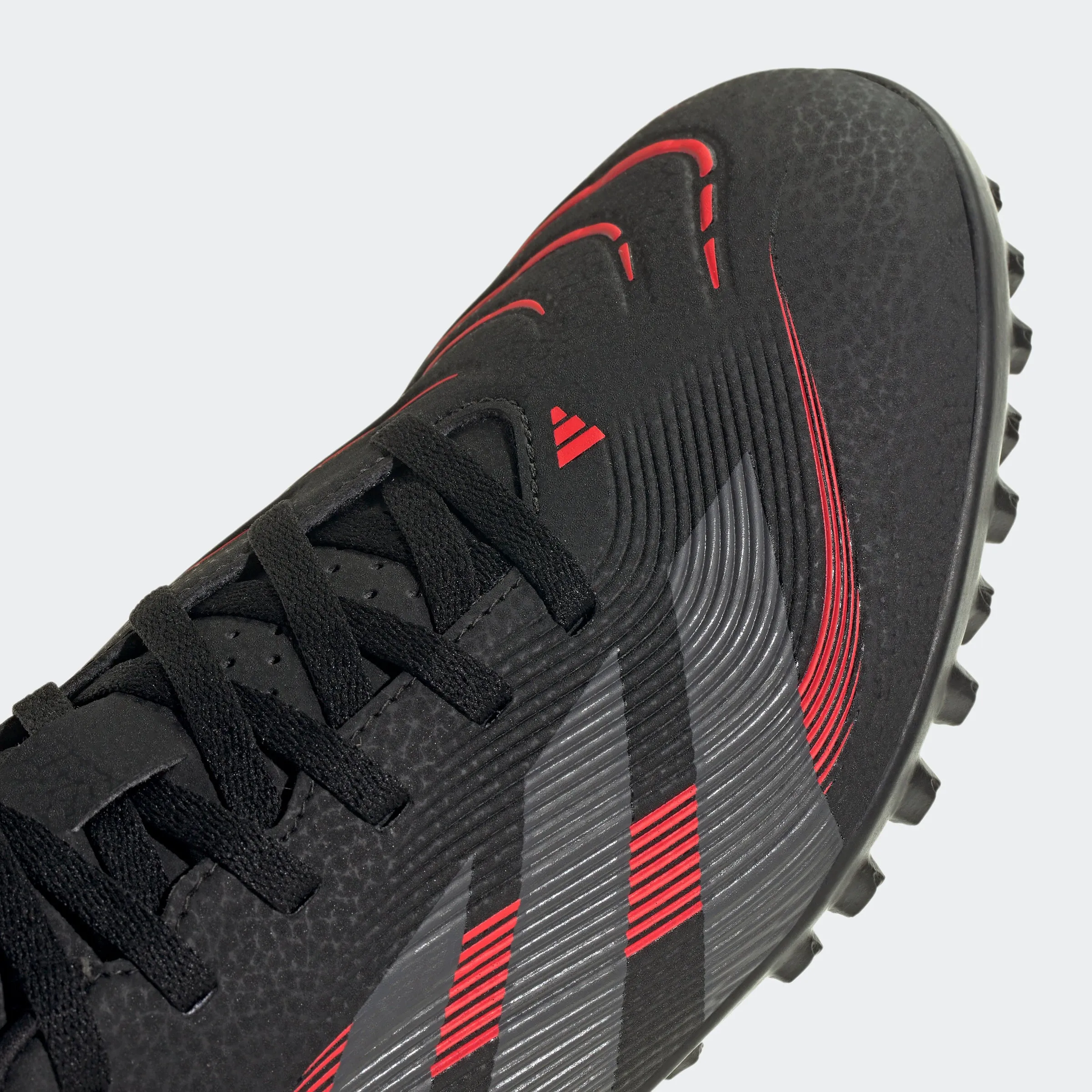 adidas PREDATOR CLUB Artificial Turf Soccer Shoes | Core Black-Grey Four-Lucid Red | Men's