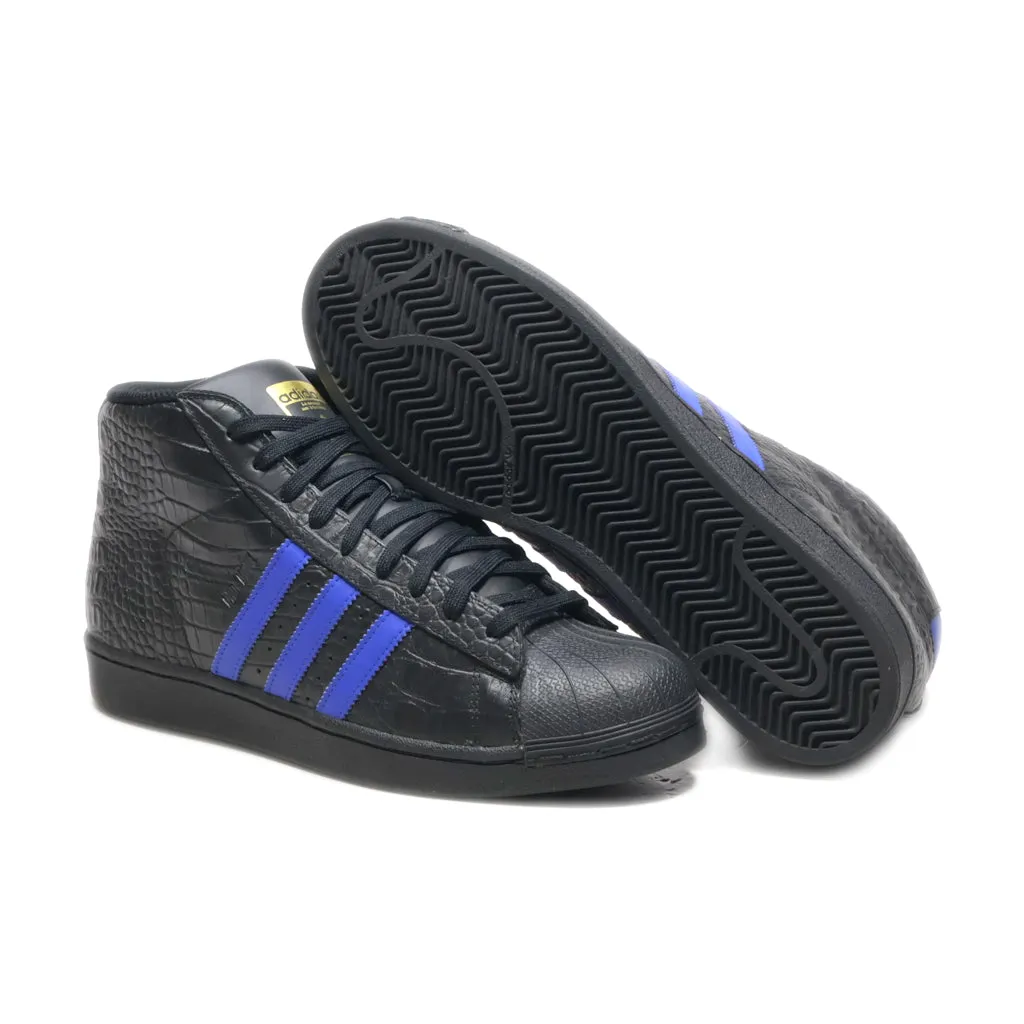 Adidas Pro Model High-Top Sneakers Leather Black Colour For Men