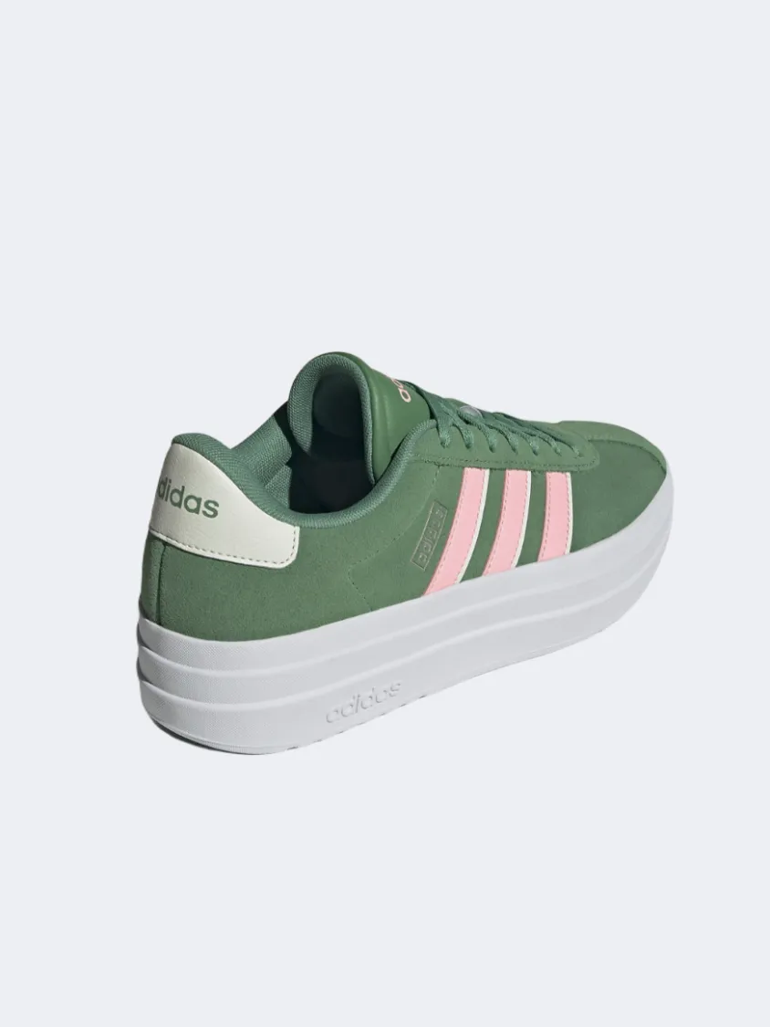 Adidas Vl Court Bold Women Sportswear Shoes Green/Pink/Ivory