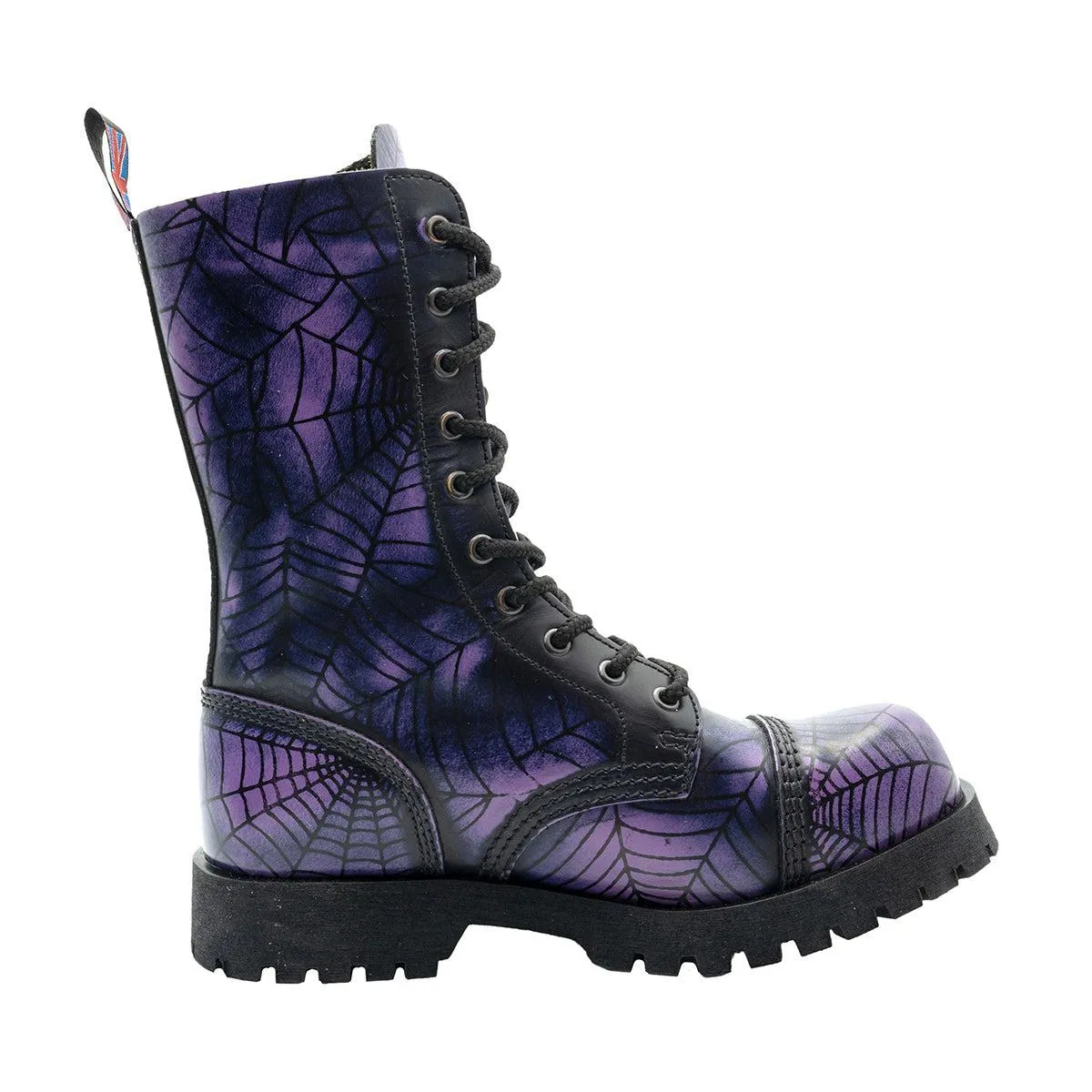 Alpha Rangers Army Safety Boots Mid-Calf Leather Purple Colour For Women