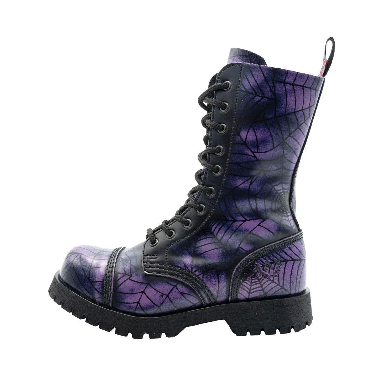 Alpha Rangers Army Safety Boots Mid-Calf Leather Purple Colour For Women