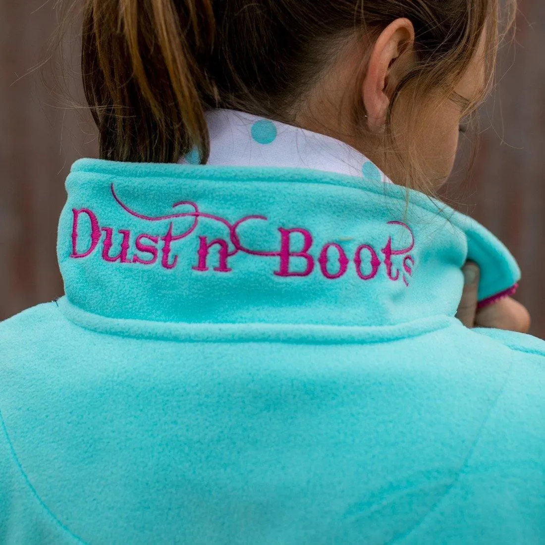 Aqua/Hot Pink Polar Fleece