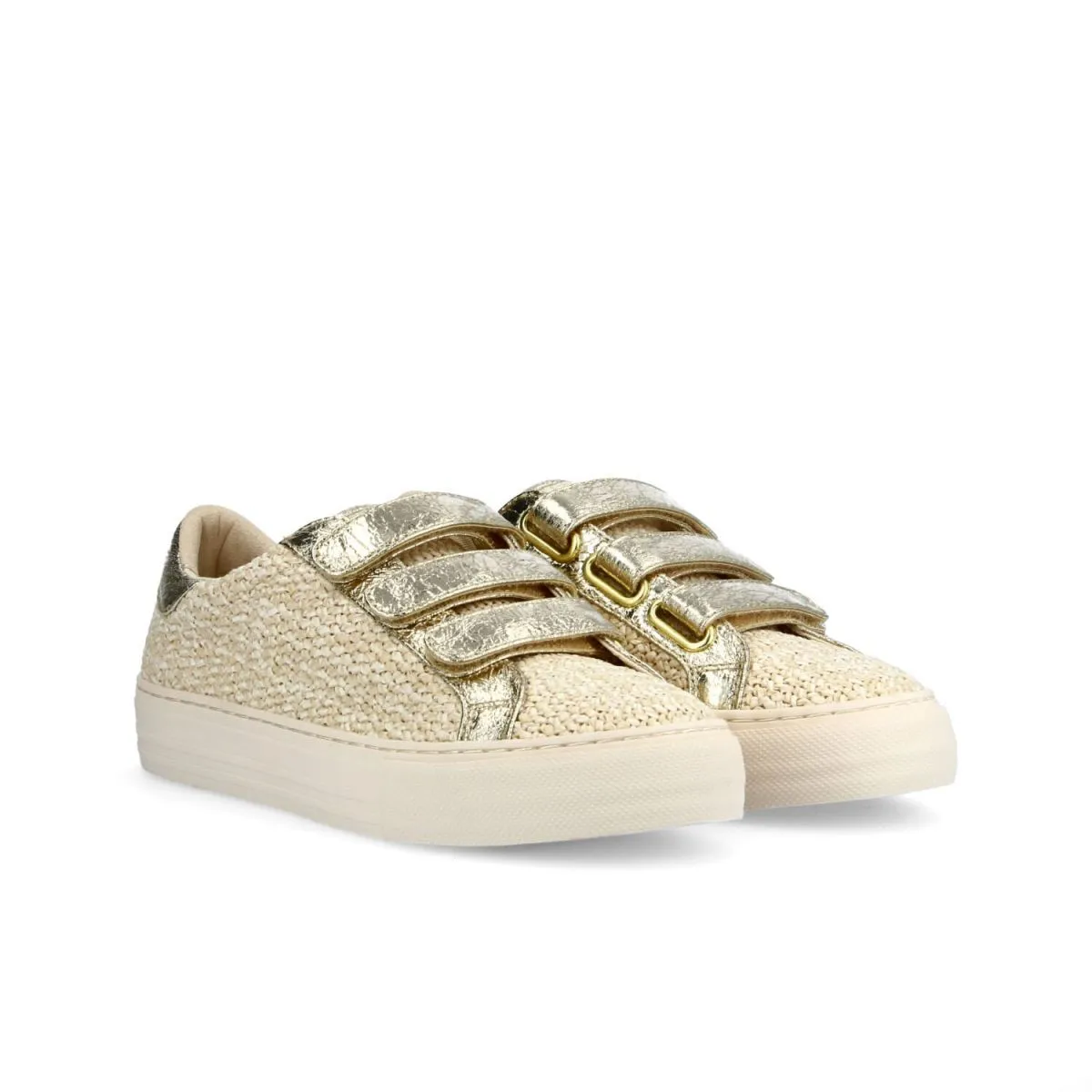 Arcade Straps Rattan Gold Sneakers