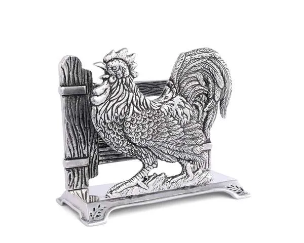 Arthur Court Rooster Napkin Holder