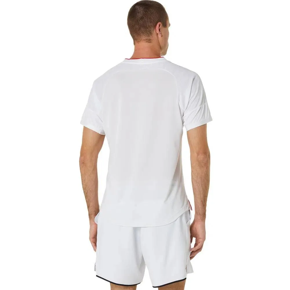 Asics Men's Match Short Sleeve Crew - Brilliant White