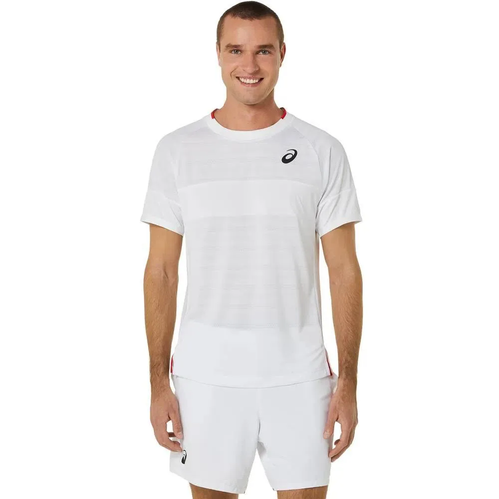 Asics Men's Match Short Sleeve Crew - Brilliant White