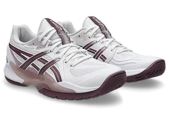 Asics Power Break FF White/Dusty Mauve Court Shoe