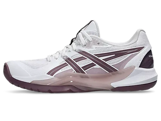 Asics Power Break FF White/Dusty Mauve Court Shoe