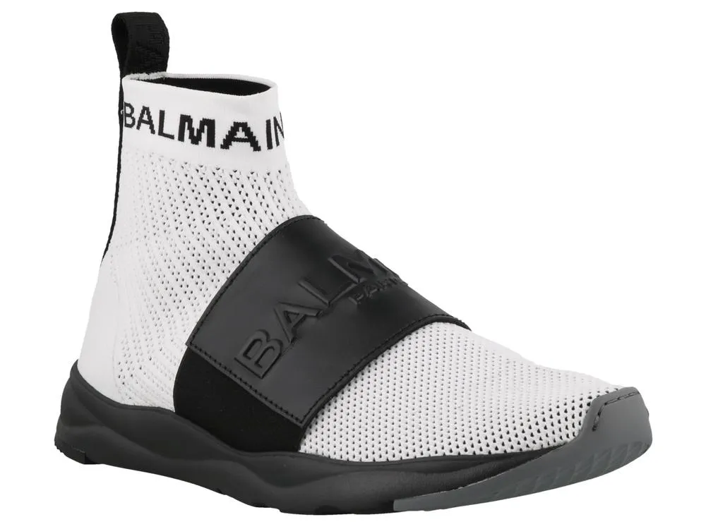 Balmain Logo Detail Sock Sneakers