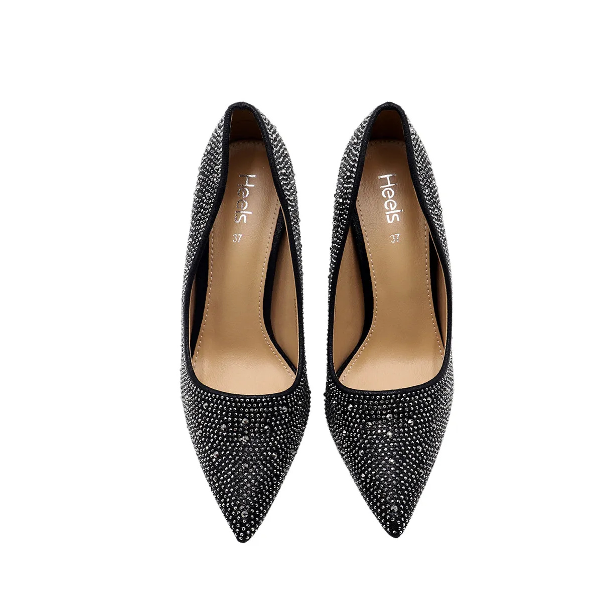 Black Fancy Court Shoes L00870008