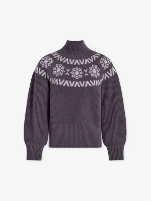 Bowen Fairisle Pullover Grey Marl