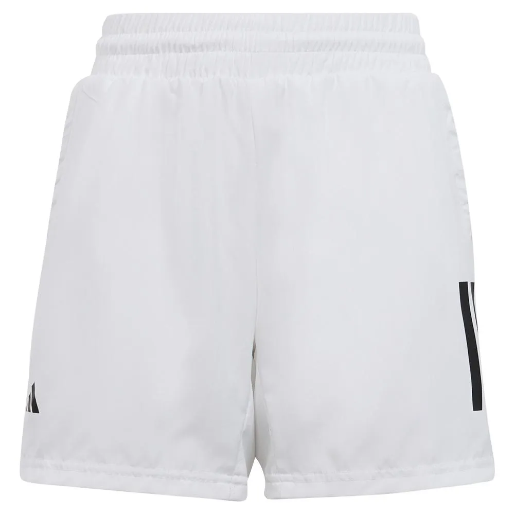 Boys' Club 3-Stripe Tennis Shorts White