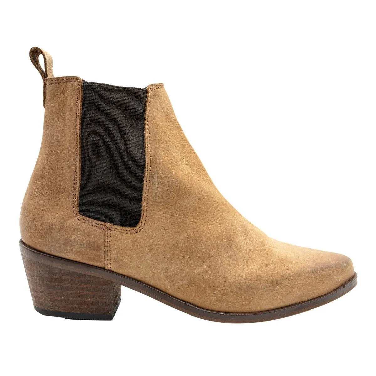 Buffalo London Ankle Boots Nubuck Leather Brown Colour For Women