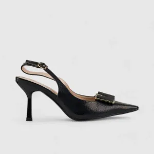 Bulbul Dress Slingback Heel Court Black HAR007