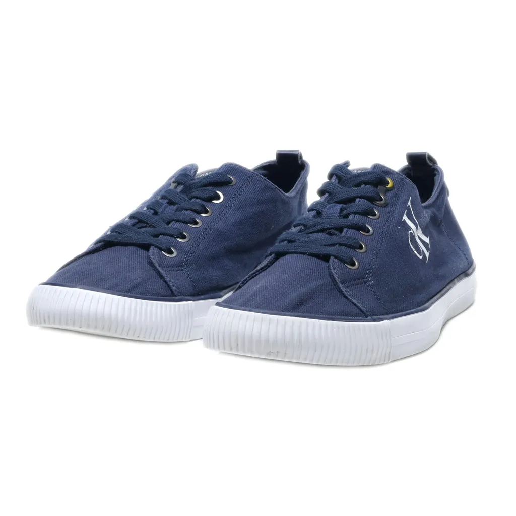 Calvin Klein Low-Top Sneakers Canvas Blue Colour For Men