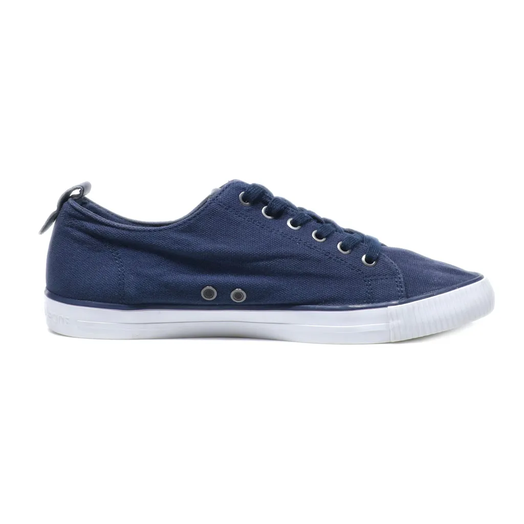 Calvin Klein Low-Top Sneakers Canvas Blue Colour For Men