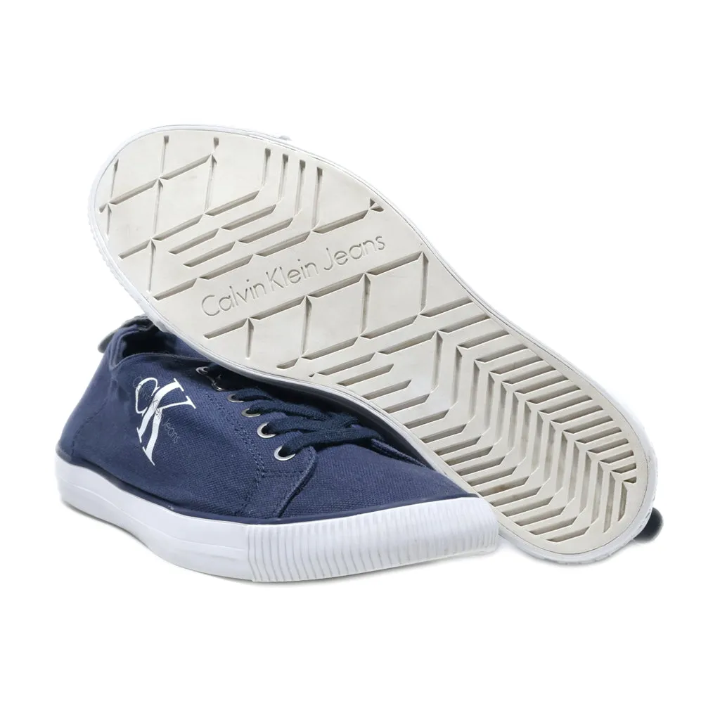 Calvin Klein Low-Top Sneakers Canvas Blue Colour For Men