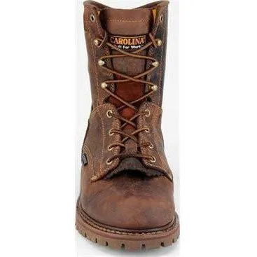 Carolina Men's 28 Series 8" Waterproof Grizzly Work Boot - Brown - CA8028