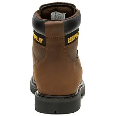 Cat Men's Second Shift Soft Toe WP Slip Resist Work Boot -Brown- P51086