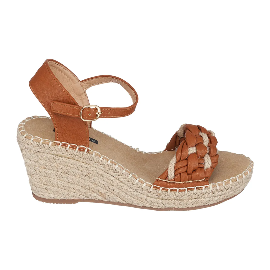 Cati Tan Espadrille Wedge Sandals