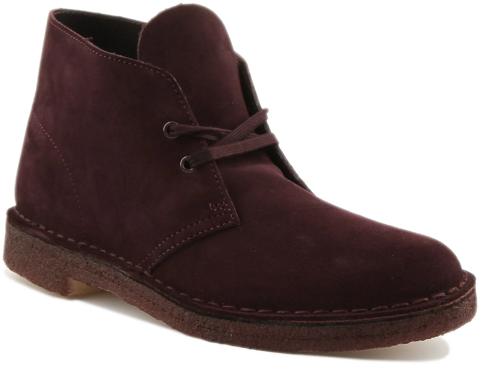 Clarks Originals Desert Boot In Burgundy For Men