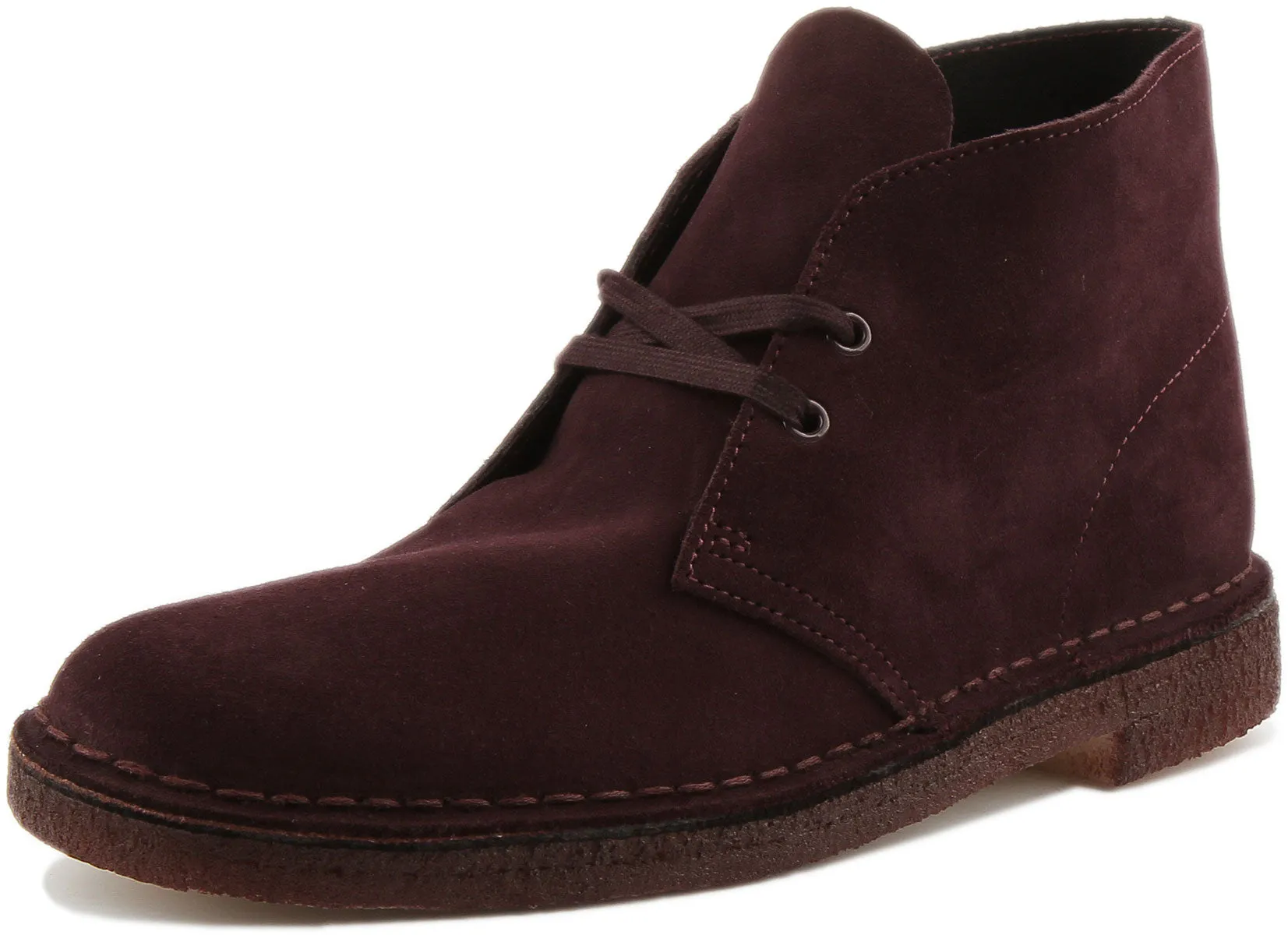 Clarks Originals Desert Boot In Burgundy For Men