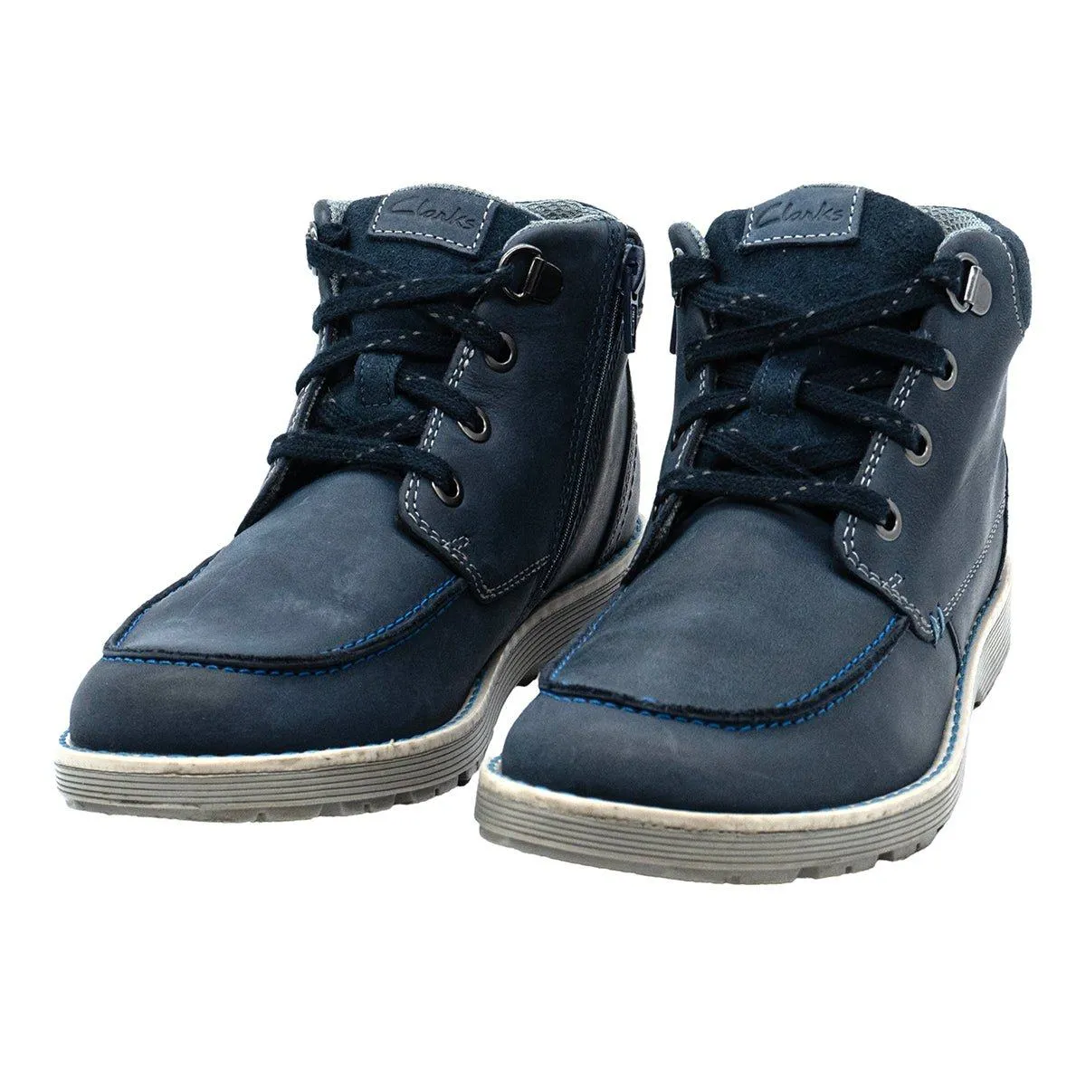 Clarks Sneakers Leather Blue Colour For Kids