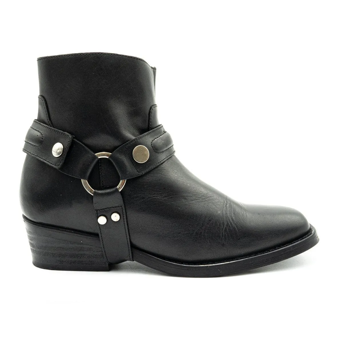 Claudie Pierlot Motorcycle Ankle Boots Leather Black Colour For Women