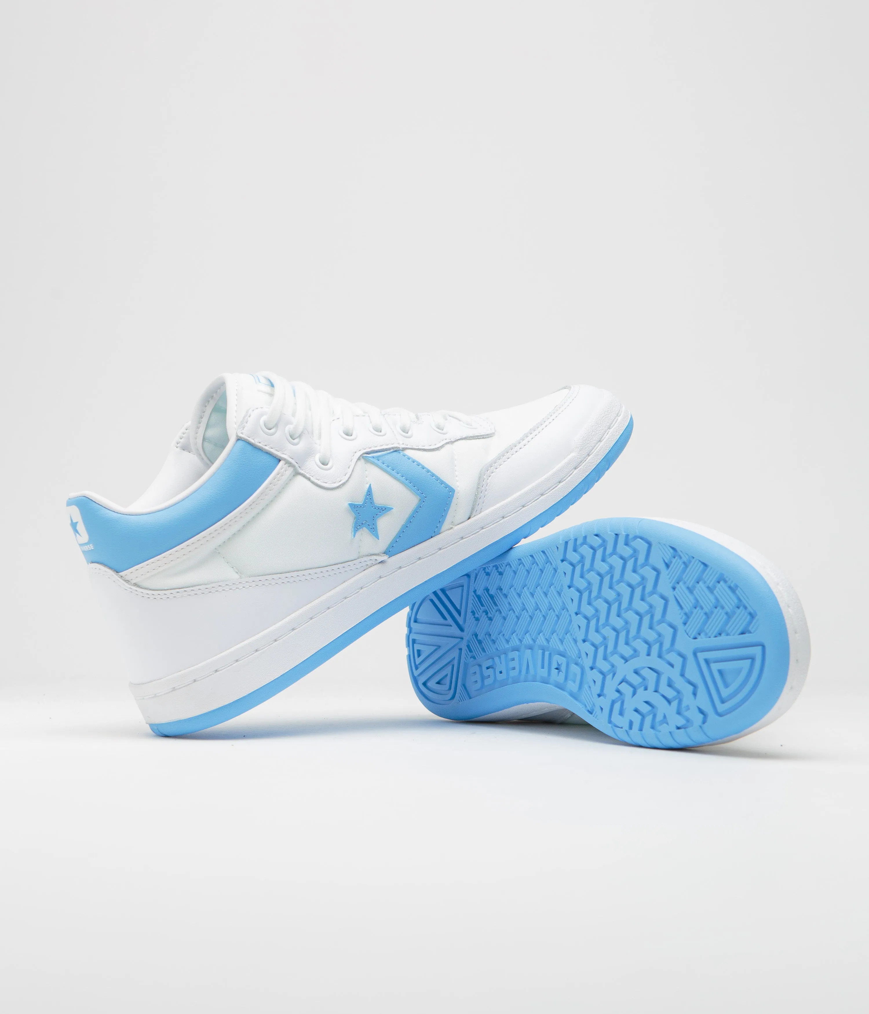 Converse Fastbreak Pro Mid Shoes - White / Light Blue / White