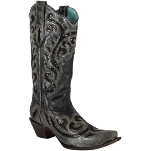 Corral Boots LD Black Inlay & Laser C1181