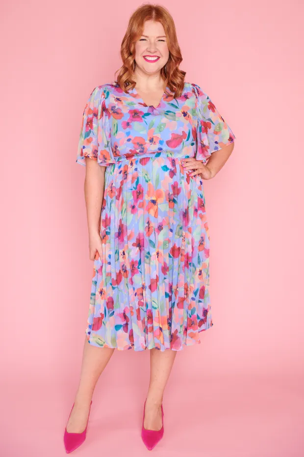 Dana Whimsical Water Colour Dress