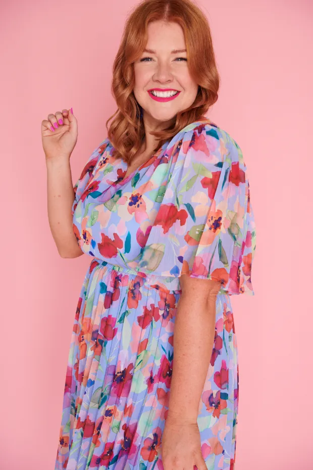 Dana Whimsical Water Colour Dress