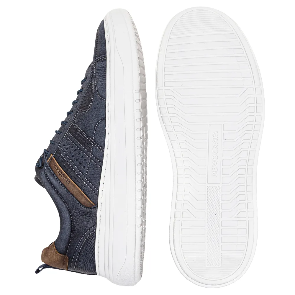 Democrata Joe Navy Leather Sneaker (Men's)