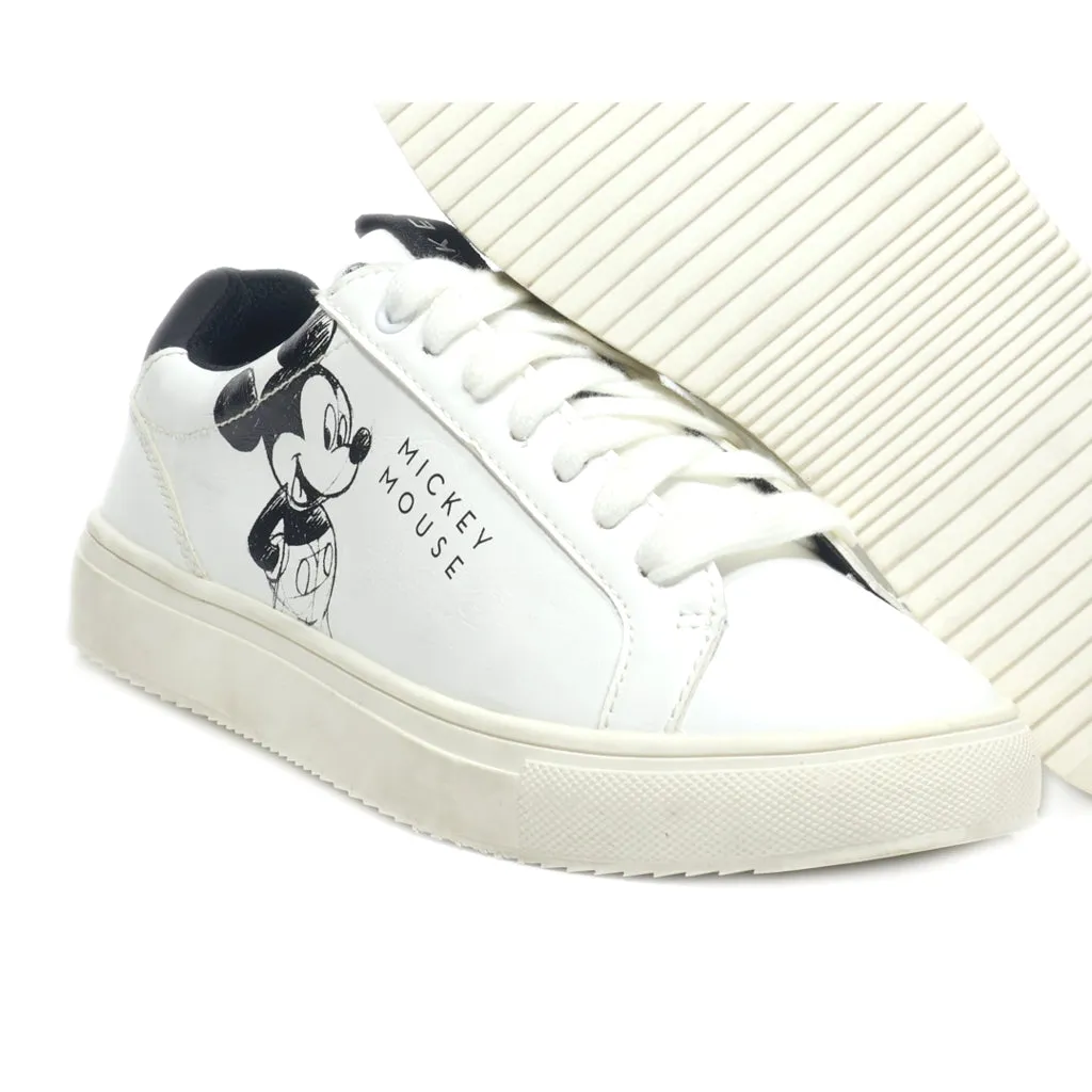 Disnep Mickey Mouse Low-Top Sneakers Leather White Colour For Women