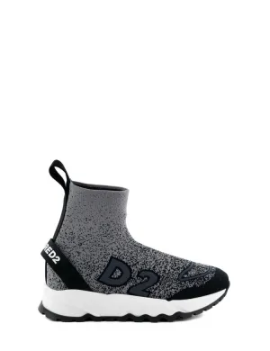 Dsquared2 Dsquared2 Hi-Top Run DS2 Sock Sneakers - Nero/Bianco