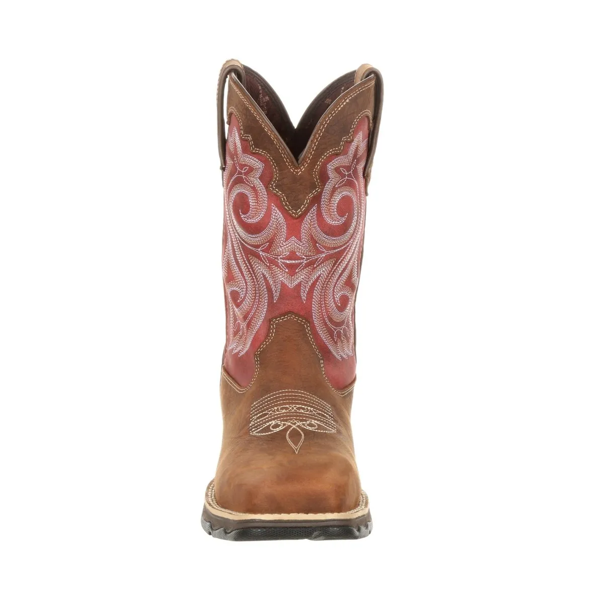 Durango Lady Rebel Women's Waterproof Composite Toe Western Work Boots Drd0220 In Briar Brown And Rusty Red