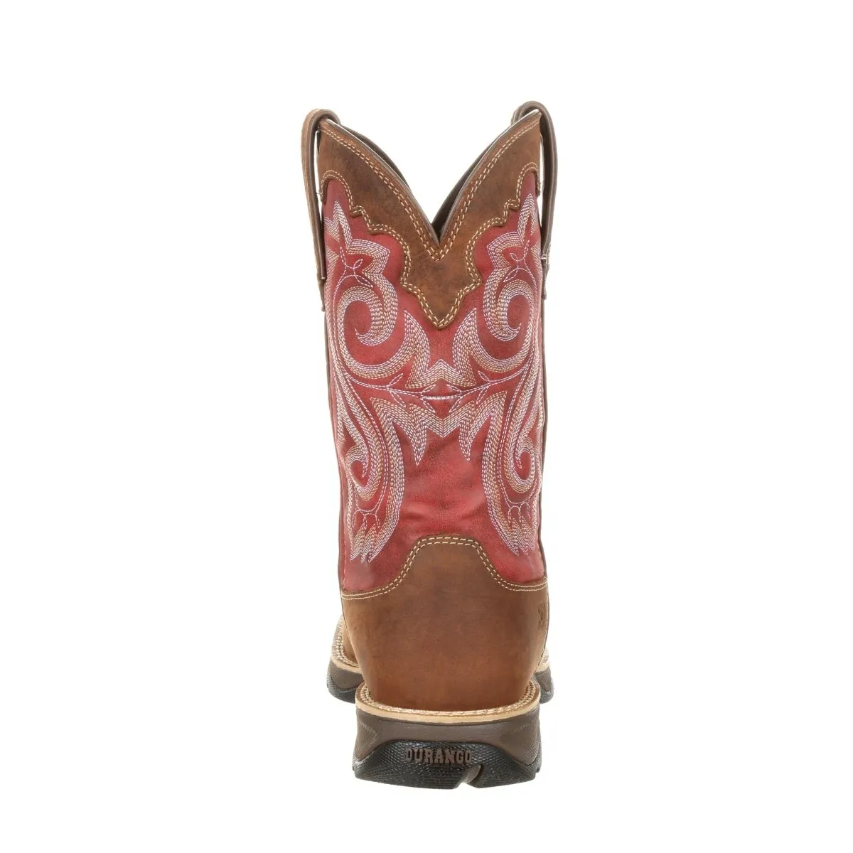 Durango Lady Rebel Women's Waterproof Composite Toe Western Work Boots Drd0220 In Briar Brown And Rusty Red