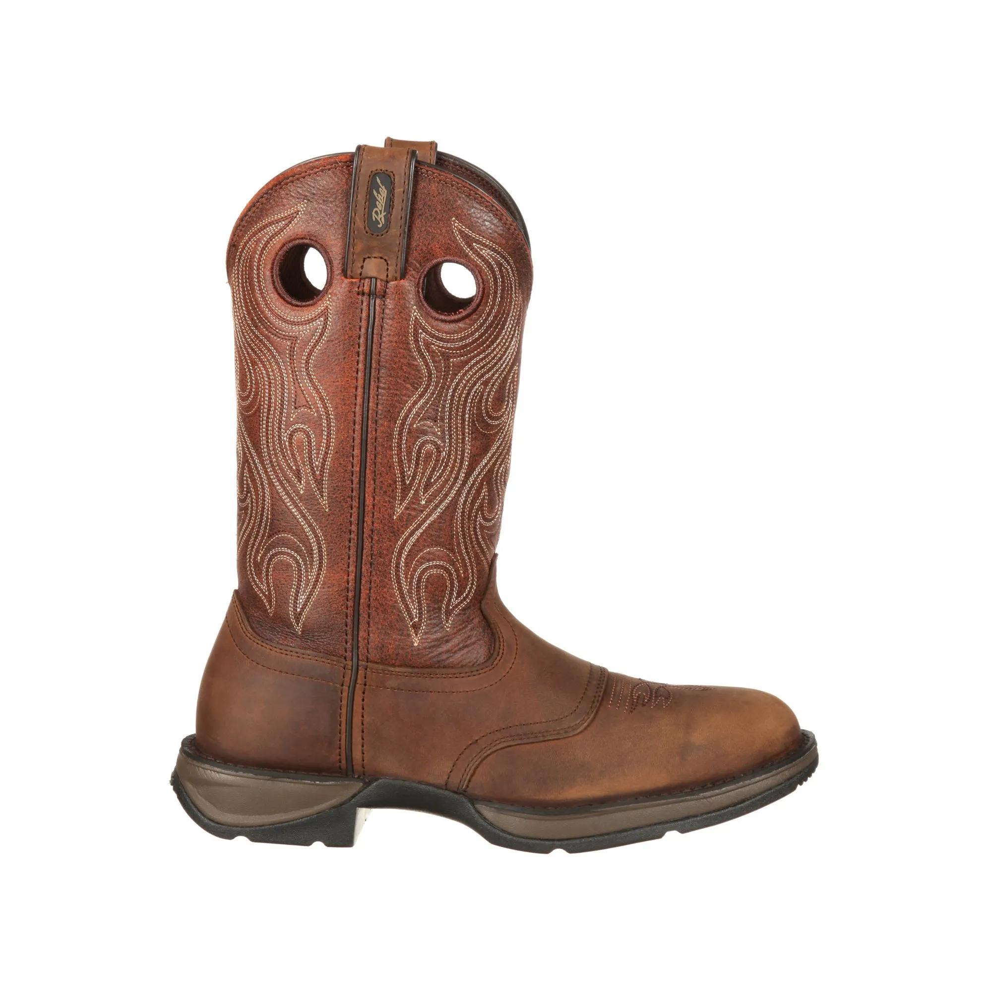 Durango Mens Brown Leather Saddle Western Work Boots