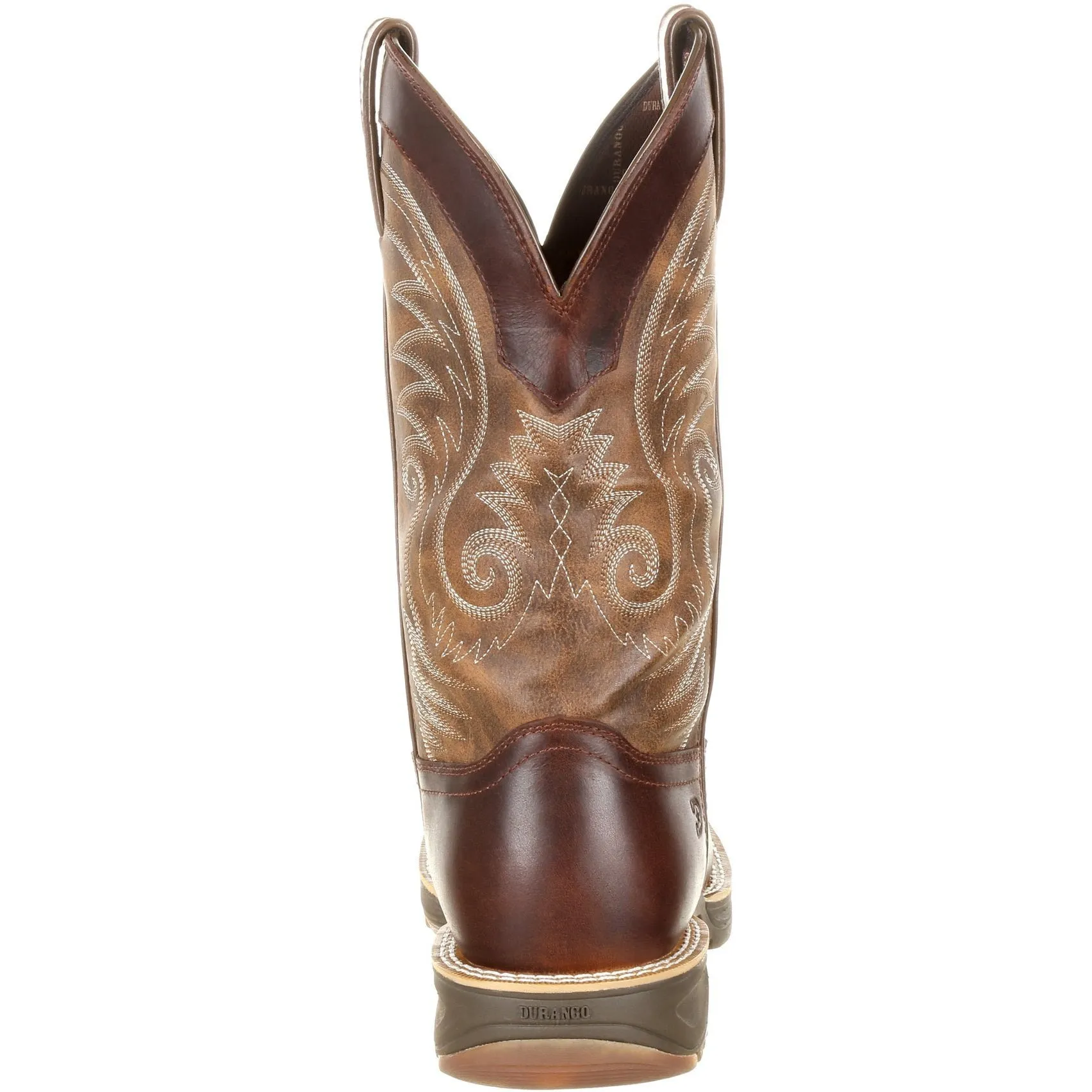 Durango Men's Ultra-Lite 12" Square Toe WP Western Boot- Brown- DDB0137