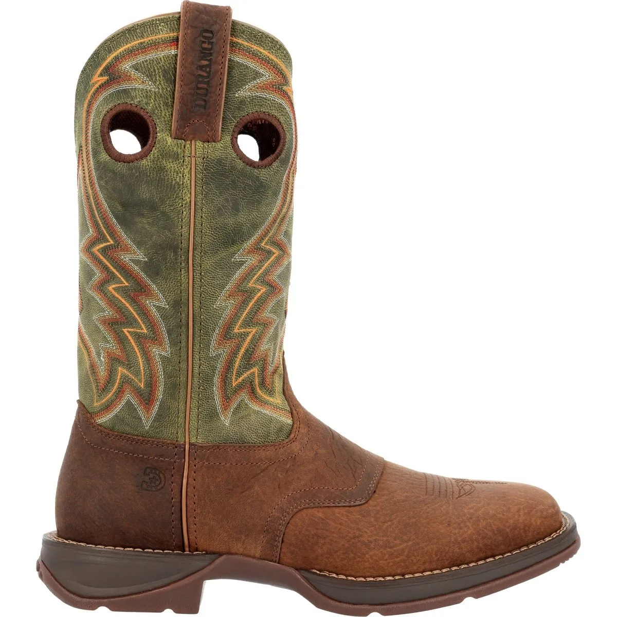 Durango Rebel Men's Western Boots Ddb0390 In Dark Chestnut And Hunter Green