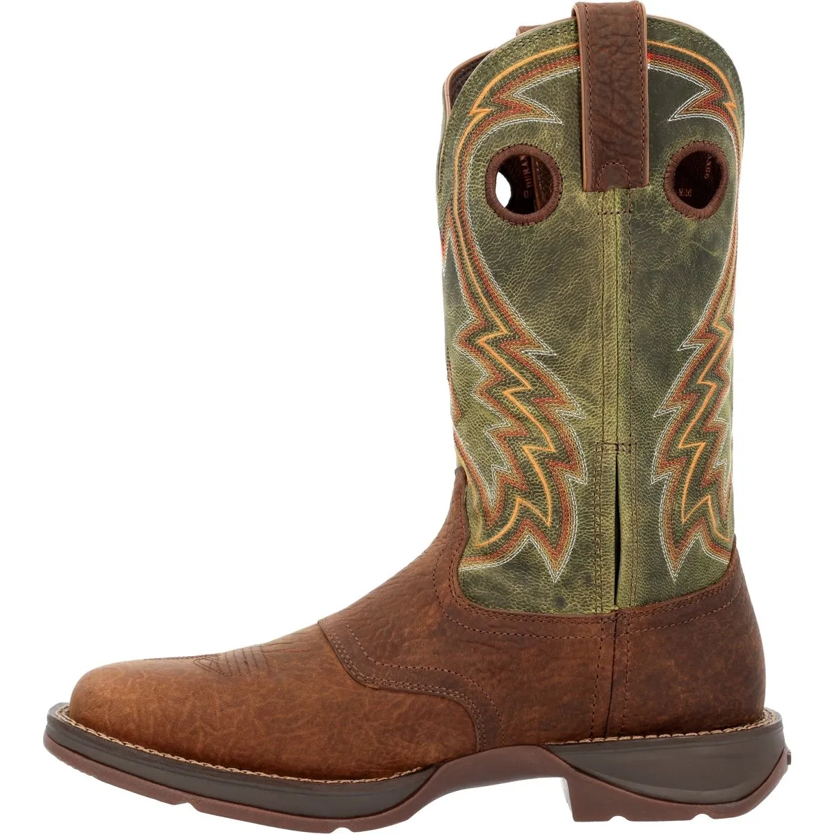 Durango Rebel Men's Western Boots Ddb0390 In Dark Chestnut And Hunter Green