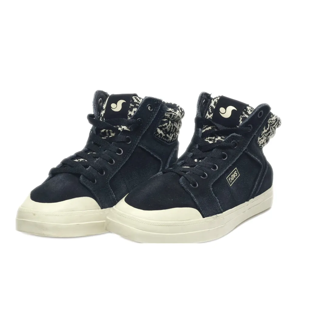 Dvs Sneakers Leather Black Colour For Kids