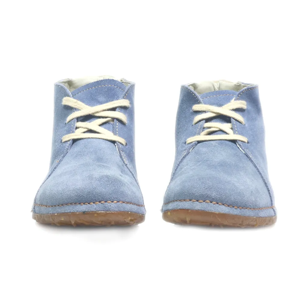 El Naturalista Ankle Boots Suede Blue Colour For Women