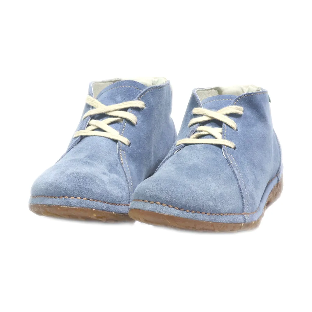 El Naturalista Ankle Boots Suede Blue Colour For Women