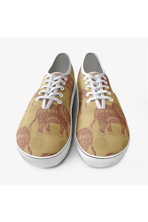 Elephant & Mandalas Unisex Canvas  Sneakers